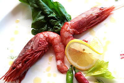 la risacca blu restaurant seefood milan Oneglia's Shrimps