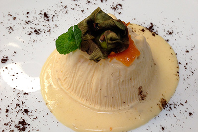 la risacca blu restaurant seefood milan Octopus Shestnut Parfait