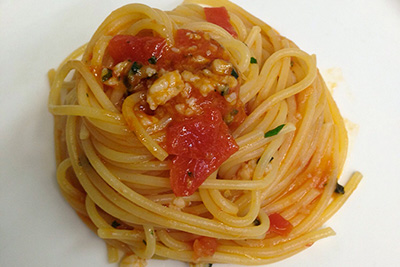 la risacca blu restaurant seefood milan Spaghetti with Shellfish