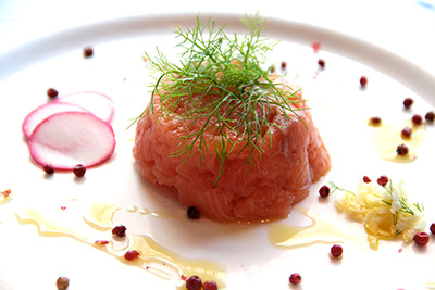 la risacca blu restaurant seefood milan Salmon Tartare