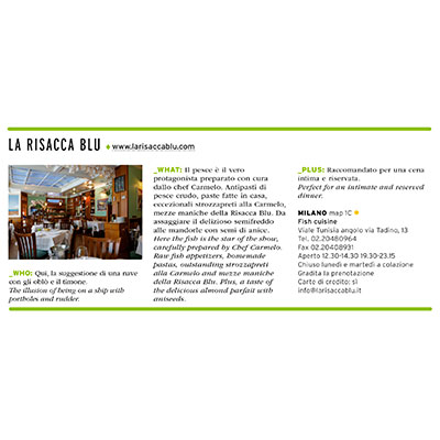 osteria la risacca blu ristorante pesce milano